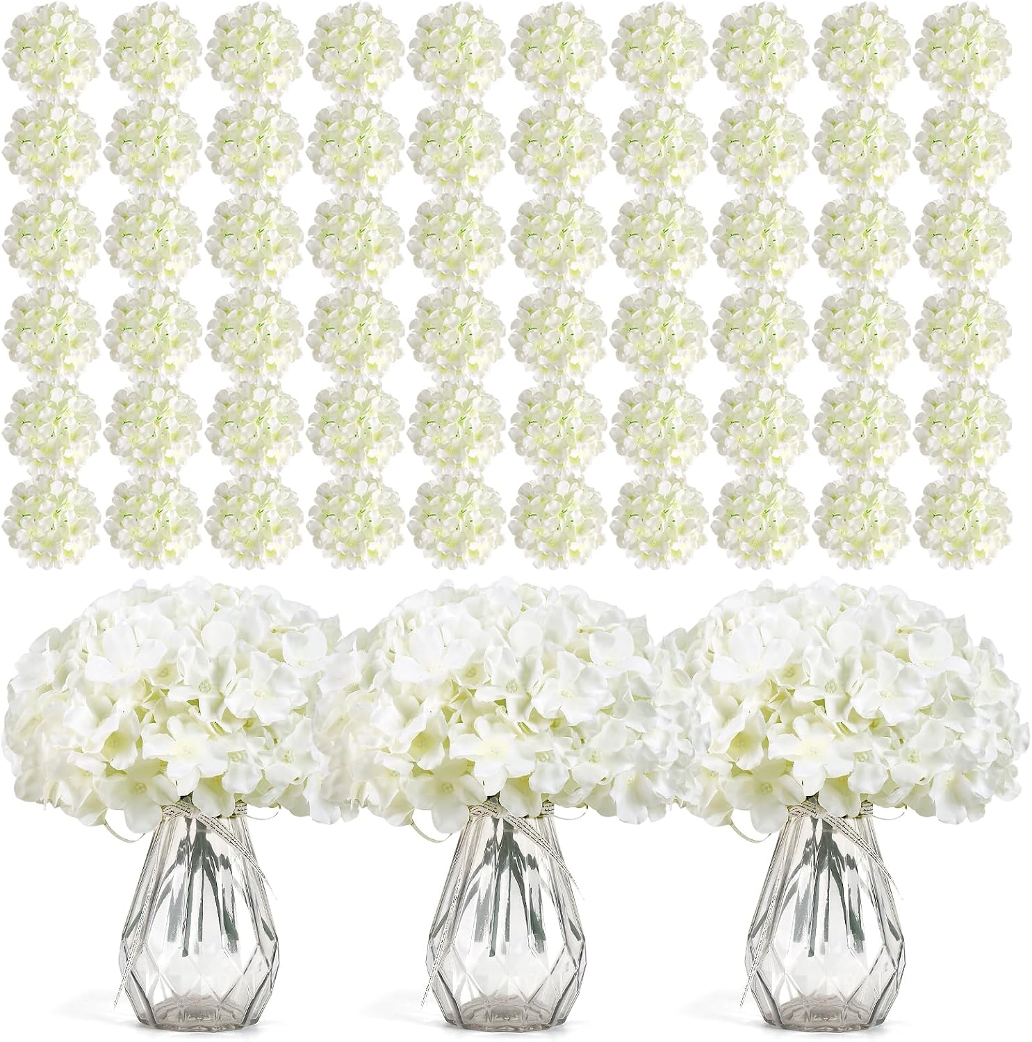 Wedding Supply Bulk - 304 قطعة من زهور الهيدرانجيا الاصطناعية