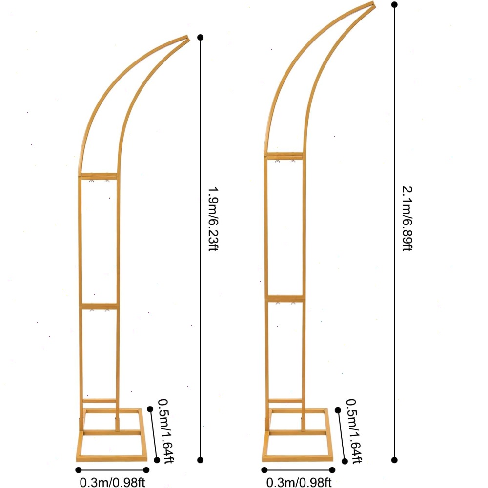 Wedding Arch Flower - قطعتان من حامل خلفية قوس الزفاف