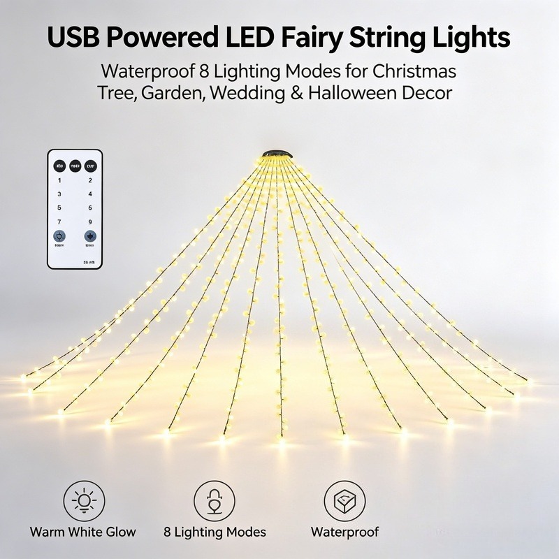 Wedding Led - أضواء LED خيطية تعمل بـUSB، إضاءة