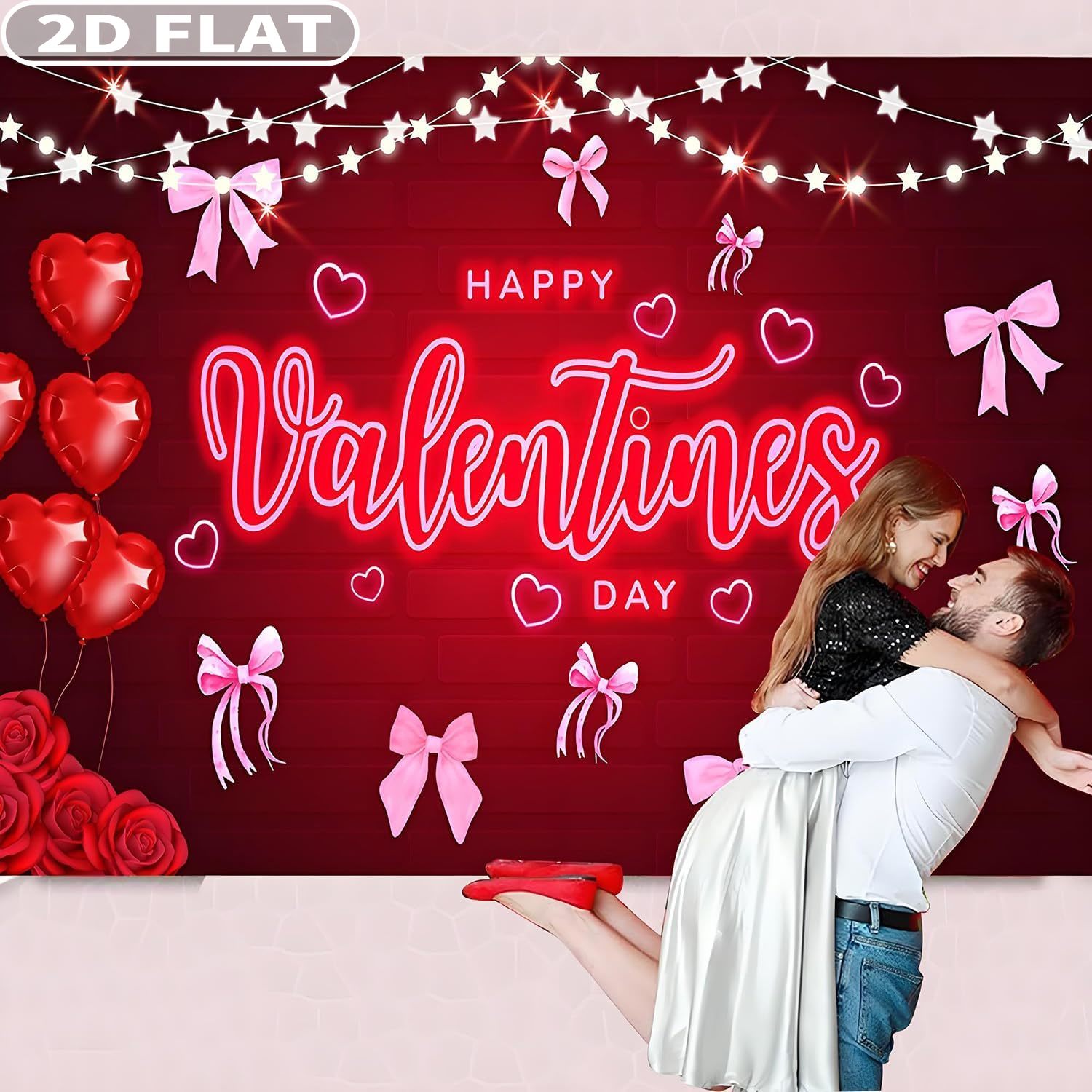 Photo Booth Prop - 2D شقة 1 قطعة حفلة عيد