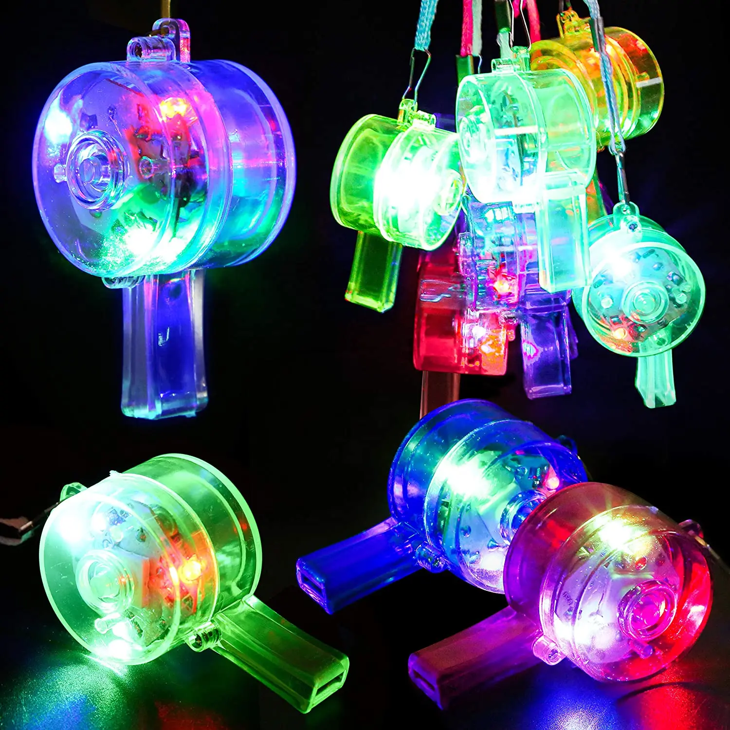 Wedding Supply Bulk - صفارات مضيئة LED، صفارات متوهجة بالجملة،