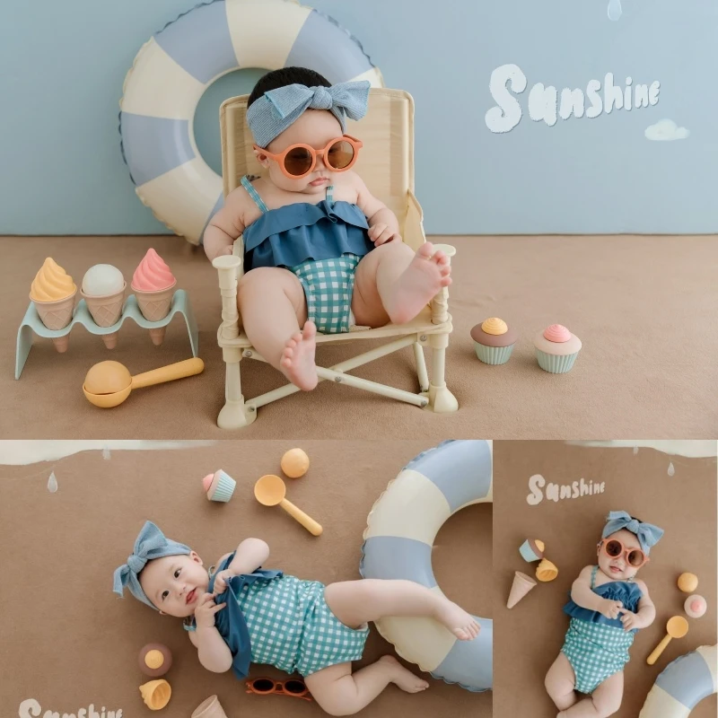 Photo Booth Prop - الوليد الطفل التصوير الدعائم الصيف ملابس