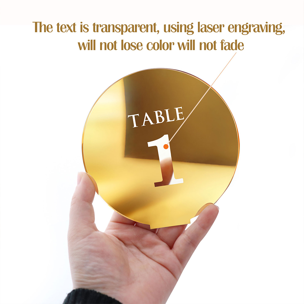 الاكريليك الزفاف الجدول رقم تس - مراجعة Table Number Gold وسعره