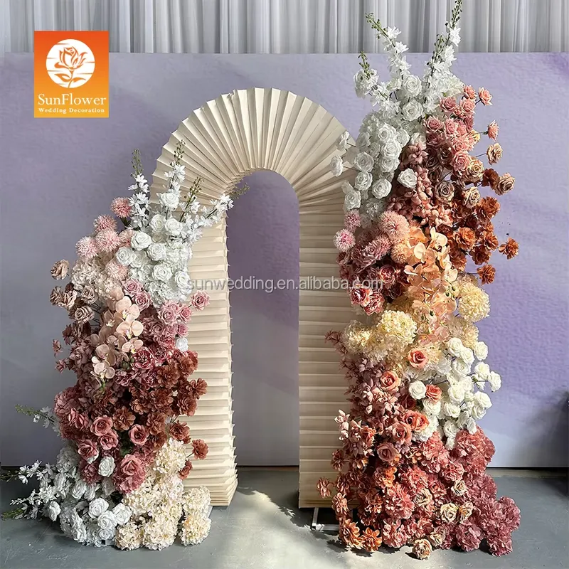 قوس زهور حريرية معلق بإطار معد - مراجعة Wedding Arch Flower وسعره