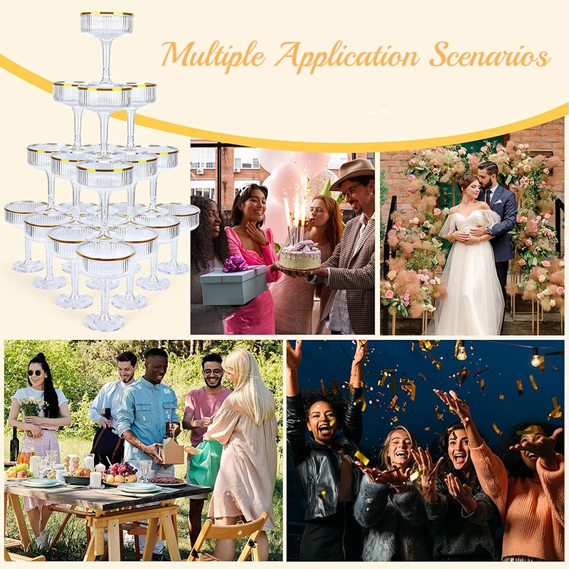 4-6Tier الاكريليك برج الشمباني - مراجعة Champagne Tower Set وسعره