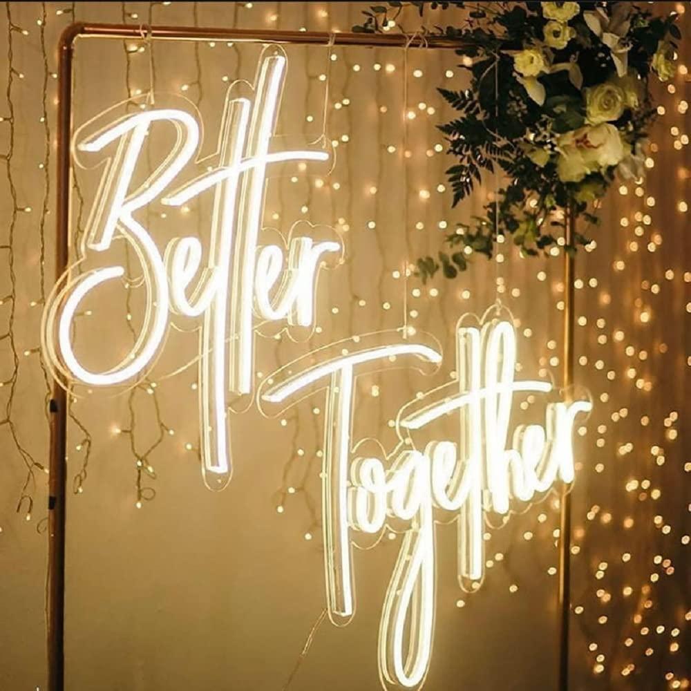 لافتة نيون 'أفضل جuntosًا' مع  - مراجعة Wedding Led وسعره