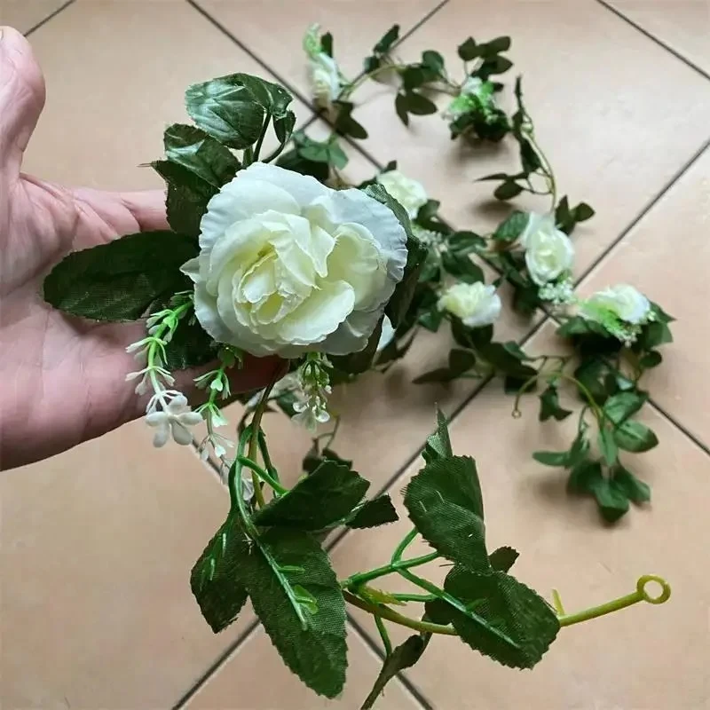 1 قطعة 2.2 متر زهرة بيضاء اصطن - مراجعة Wedding Arch Flower وسعره