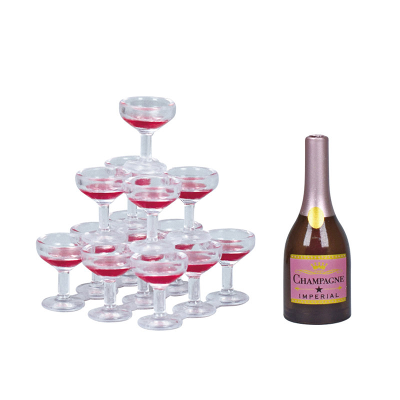 نموذج زجاجة نبيذ صغيرة على شكل - مراجعة Champagne Tower Set وسعره