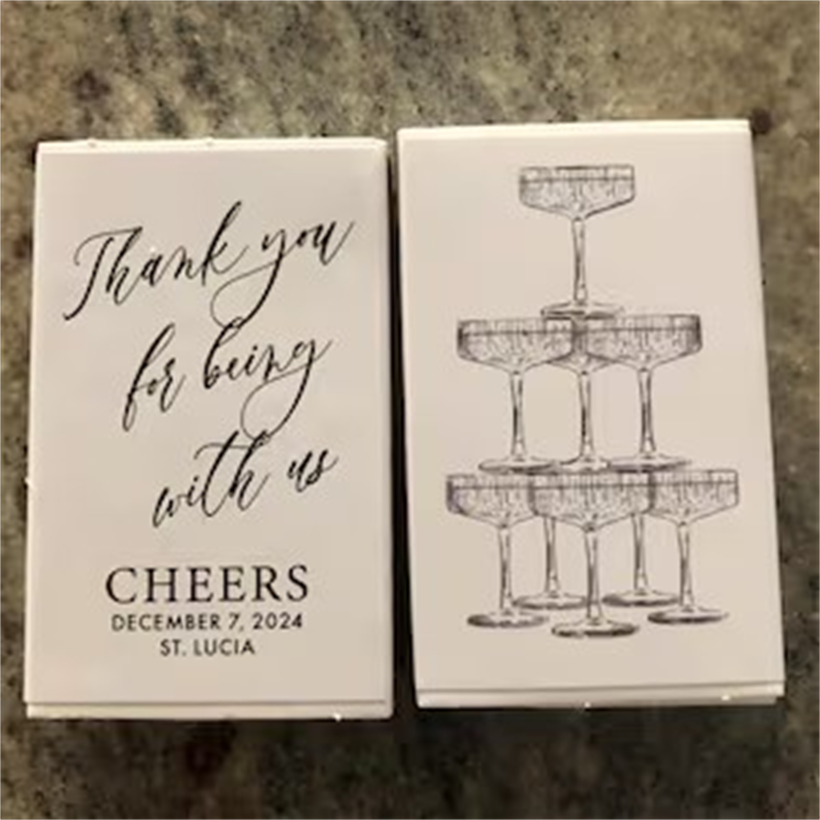 علب كبريتون مخصصة - مجموعة من  - مراجعة Champagne Tower Set وسعره