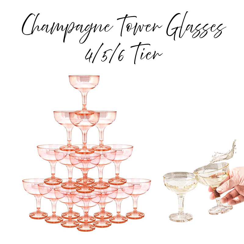 4-6 الطبقة الاكريليك برج الشمب - مراجعة Champagne Tower Set وسعره