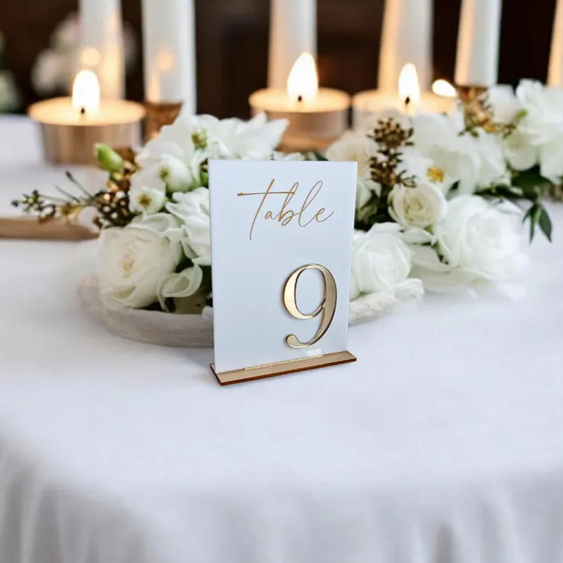 أرقام طاولات الزفاف للاحتفالات - مراجعة Table Number Gold وسعره