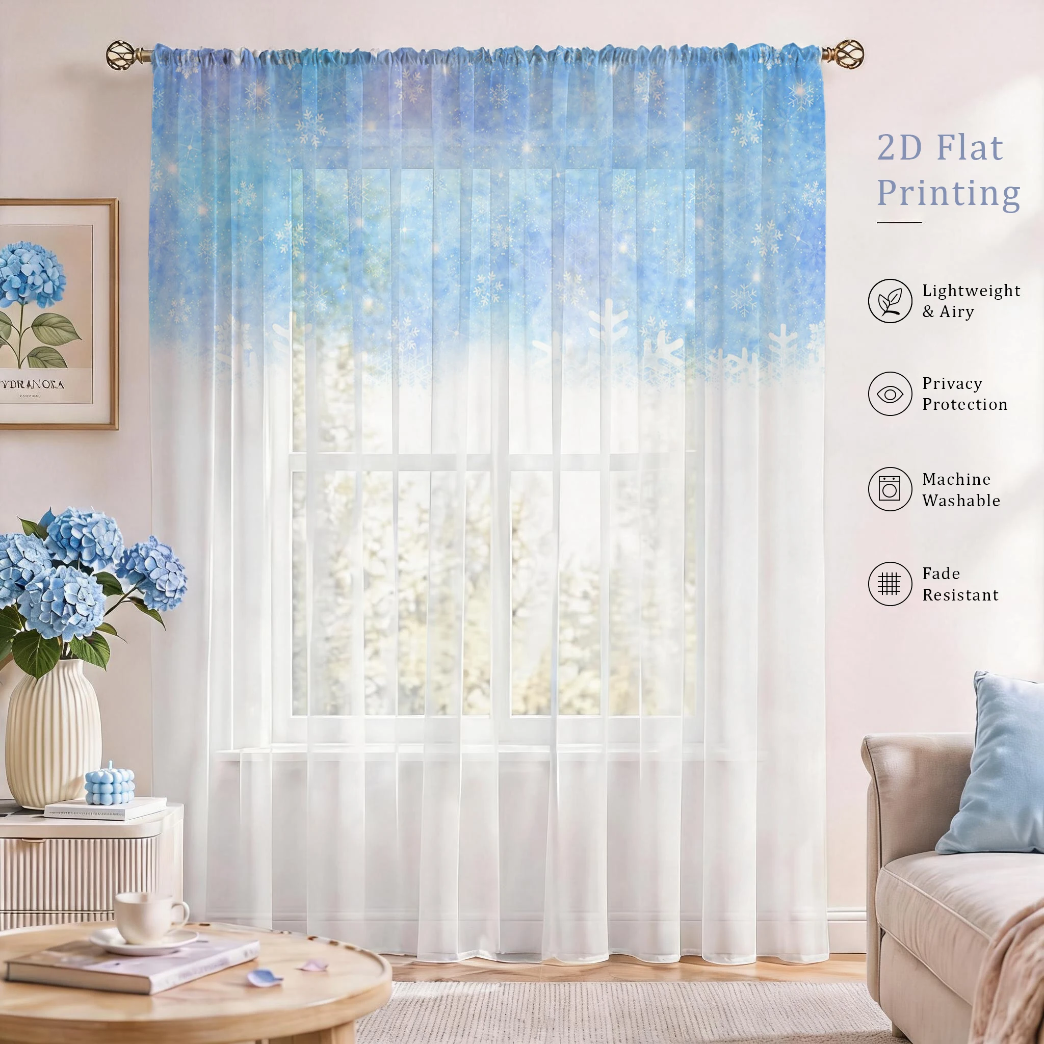 ستارة شفافة بنقشة زهور متدرجة، - مراجعة Good Floral & Wedding Decor Supply Photos وسعره